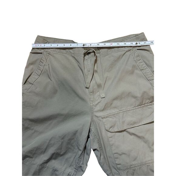 J. Crew Women’s Tan Cargo Pants Size 32 Utility Lightweight Drawstring Waist - Picture 6 of 7